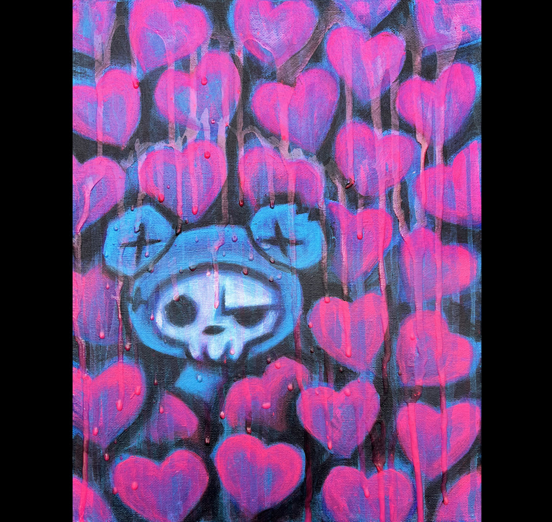 Akumu Ink art, goth art, skull art, 