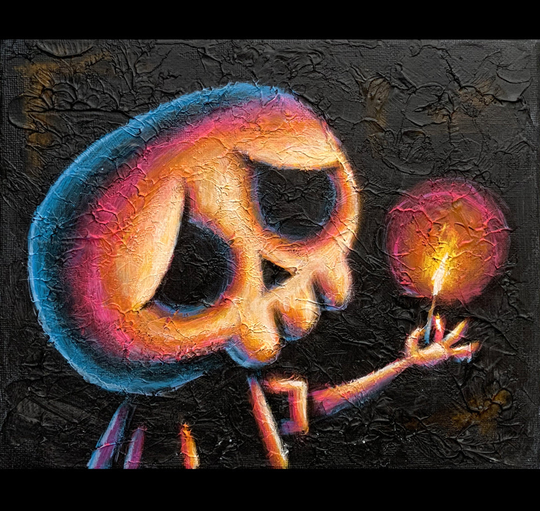 2024 A Light in the Dark 25x20cm Painted Canvas