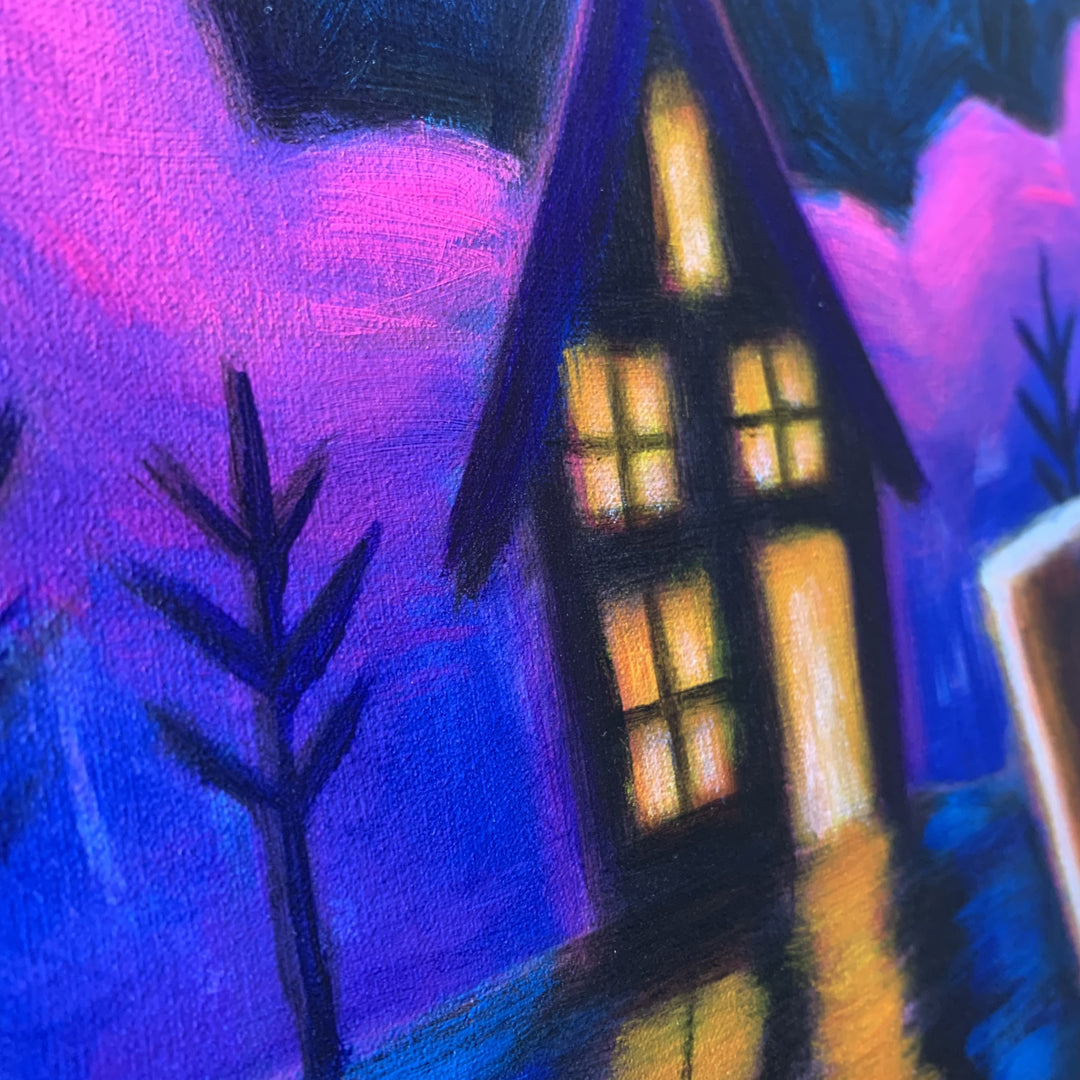 We All Have Secrets 40x50cm Painted Canvas – gothic art by Akumu Ink, alt fashion art from Akumu Ink Clothing