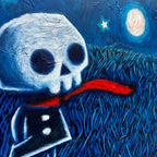 The Quiet Night 40x50cm Painted Canvas – gothic art by Akumu Ink, alt fashion art from Akumu Ink Clothing