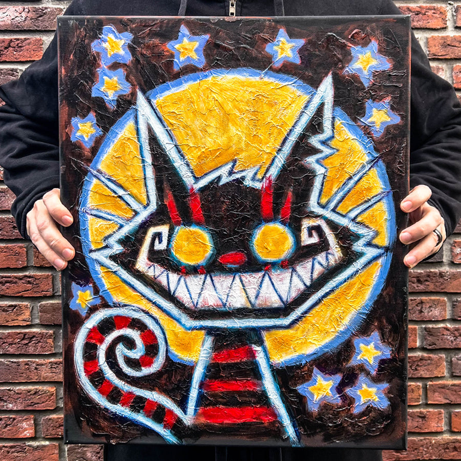 2025 Cheshire Smile 40.5x50.5cm Painted Canvas