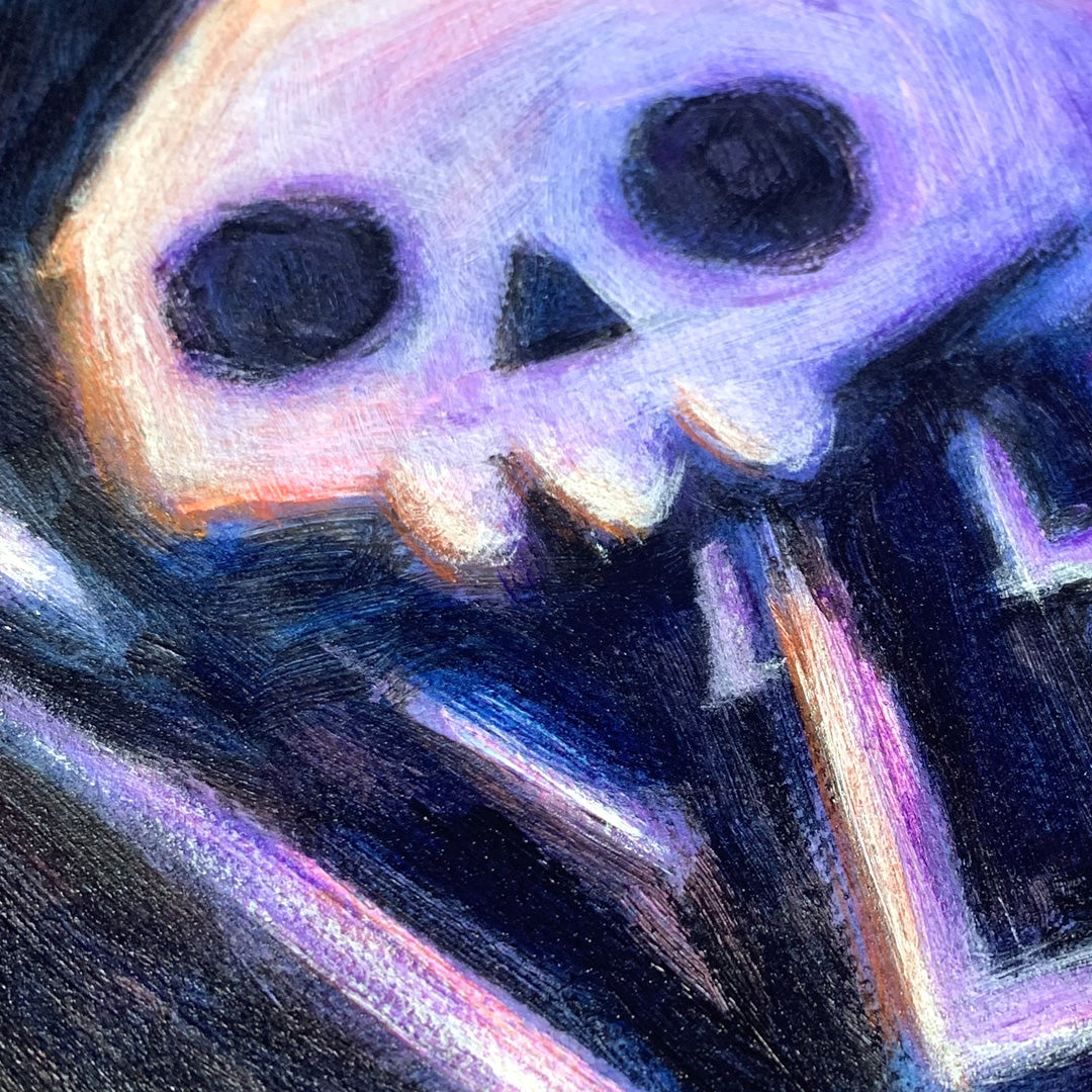 The Crossover 30x40cm Painted Canvas – gothic art by Akumu Ink, alt fashion art from Akumu Ink Clothing