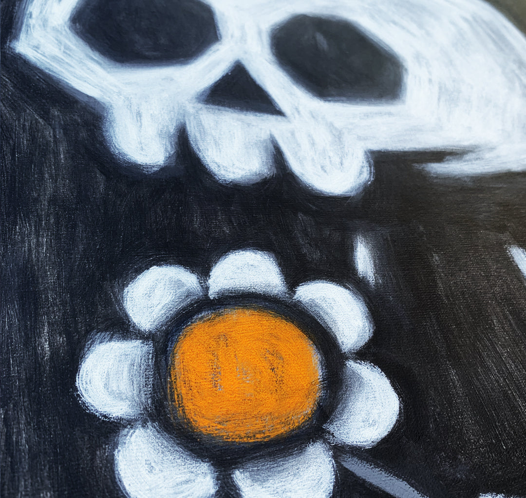 The Last Offering 30x40cm Painted Canvas – gothic art by Akumu Ink, alt fashion art from Akumu Ink Clothing