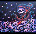 Akumu Ink art, goth art, skull art, 