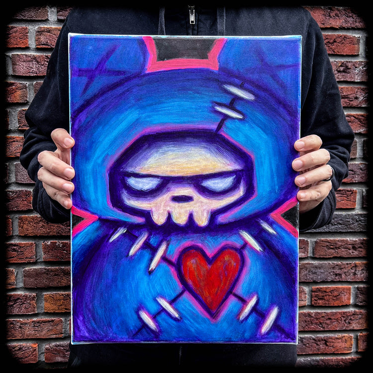 Stuffed with Vengeance 30x40cm Painted Canvas – gothic art by Akumu Ink, alt fashion art from Akumu Ink Clothing