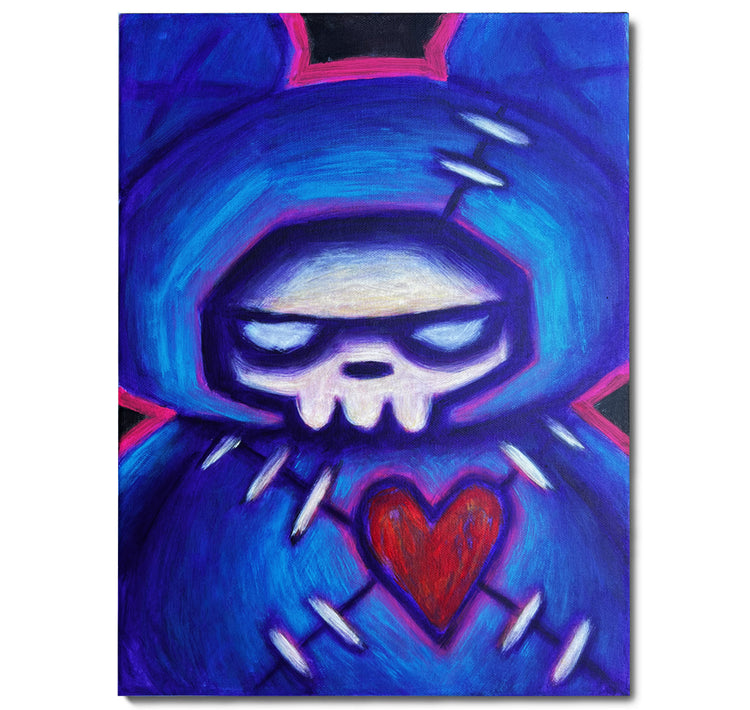 Stuffed with Vengeance 30x40cm Painted Canvas – gothic art by Akumu Ink, alt fashion art from Akumu Ink Clothing