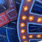 Get Me Off This Ride 50x60cm Painted Canvas – gothic art by Akumu Ink, alt fashion art from Akumu Ink Clothing