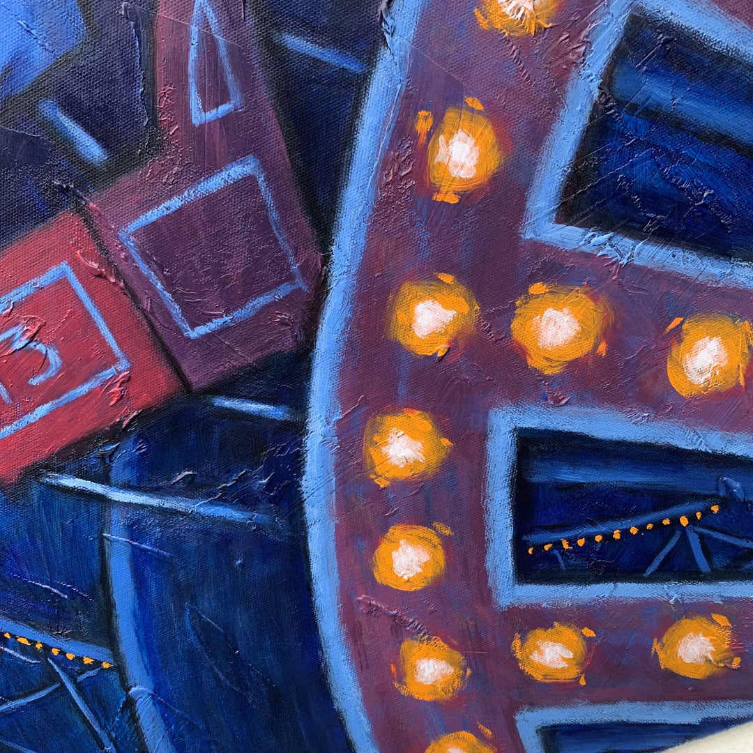 Get Me Off This Ride 50x60cm Painted Canvas – gothic art by Akumu Ink, alt fashion art from Akumu Ink Clothing