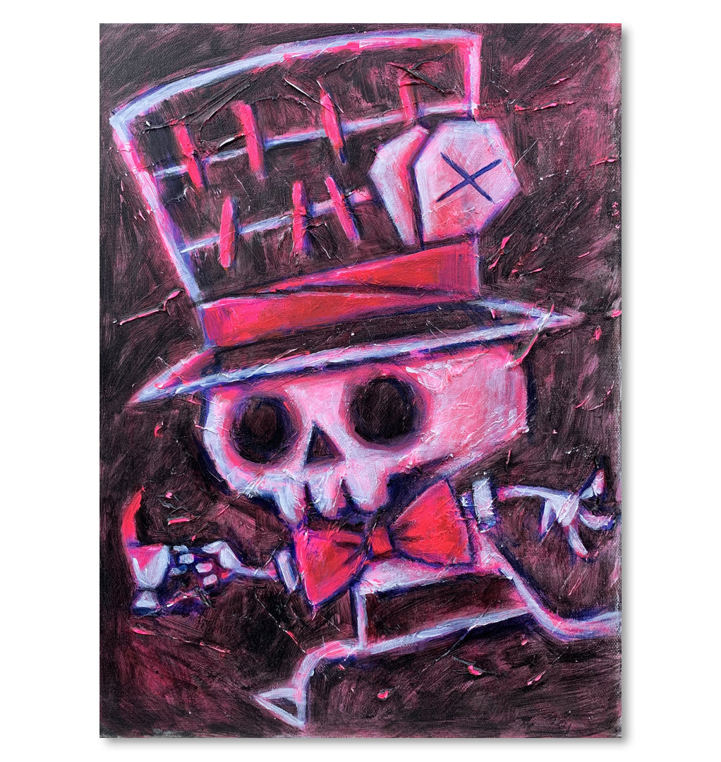 Hatter Pink 30x40cm Painted Canvas
