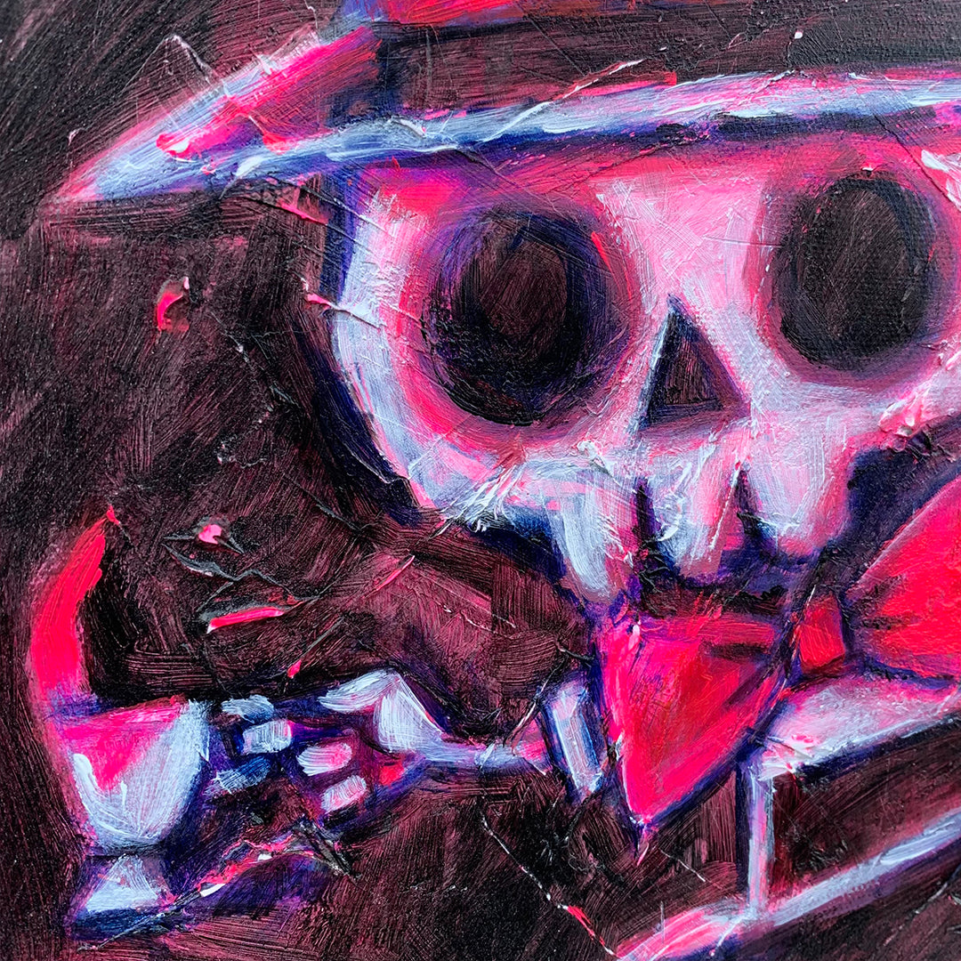 Hatter Pink 30x40cm Painted Canvas