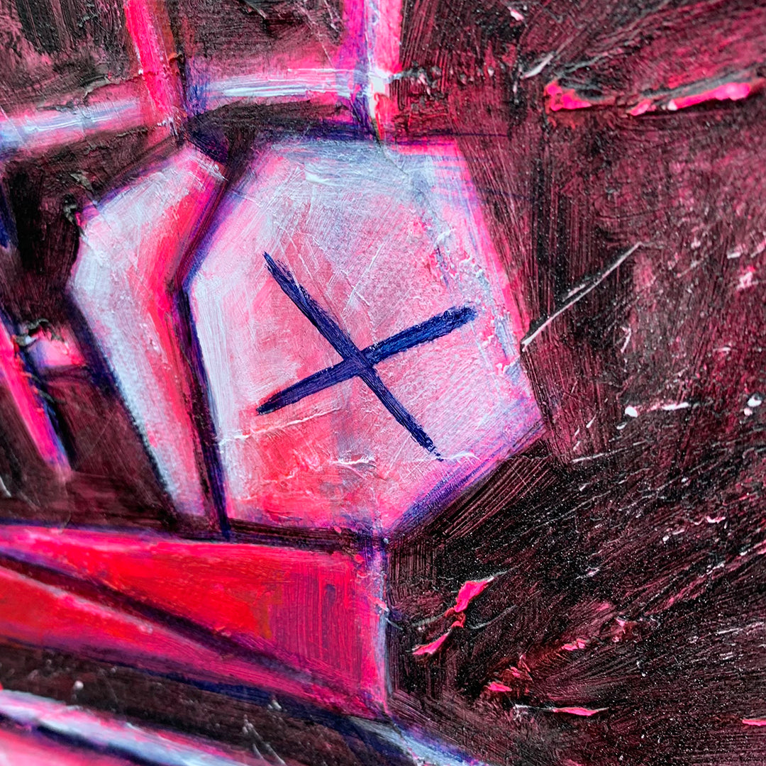 Hatter Pink 30x40cm Painted Canvas