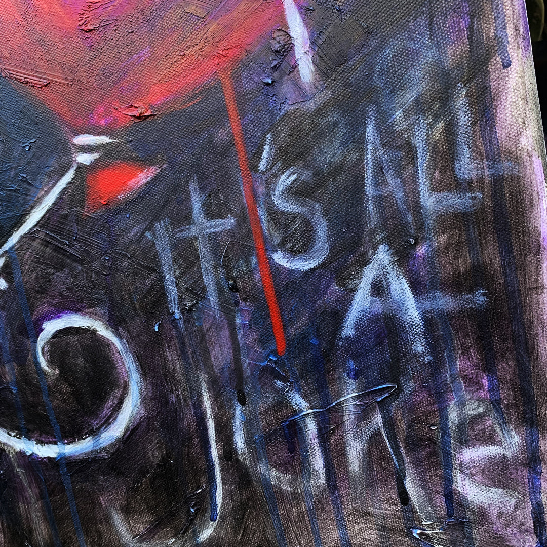 It's All A Joke 50x60cm Painted Canvas – gothic art by Akumu Ink, alt fashion art from Akumu Ink Clothing