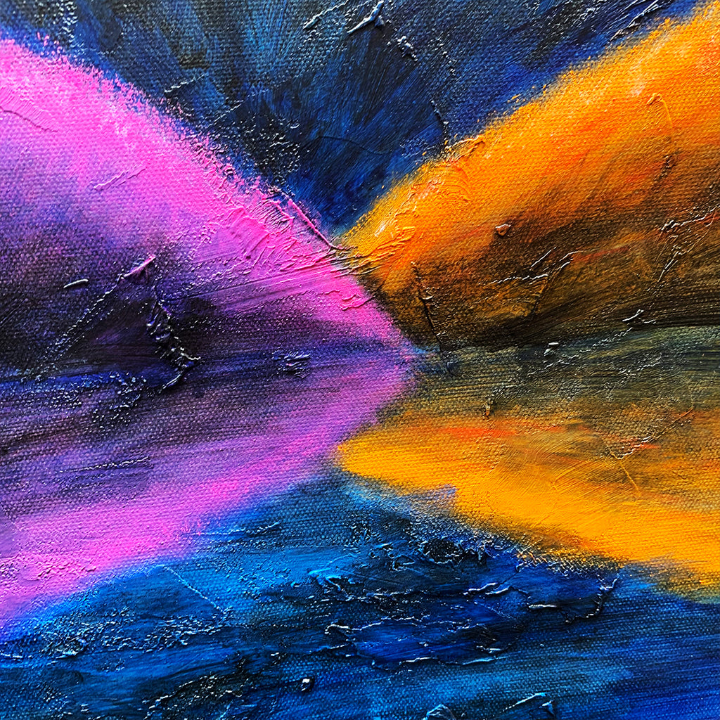 By the Lake, Under the Stars 50x60cm Painted Canvas – gothic art by Akumu Ink, alt fashion art from Akumu Ink Clothing