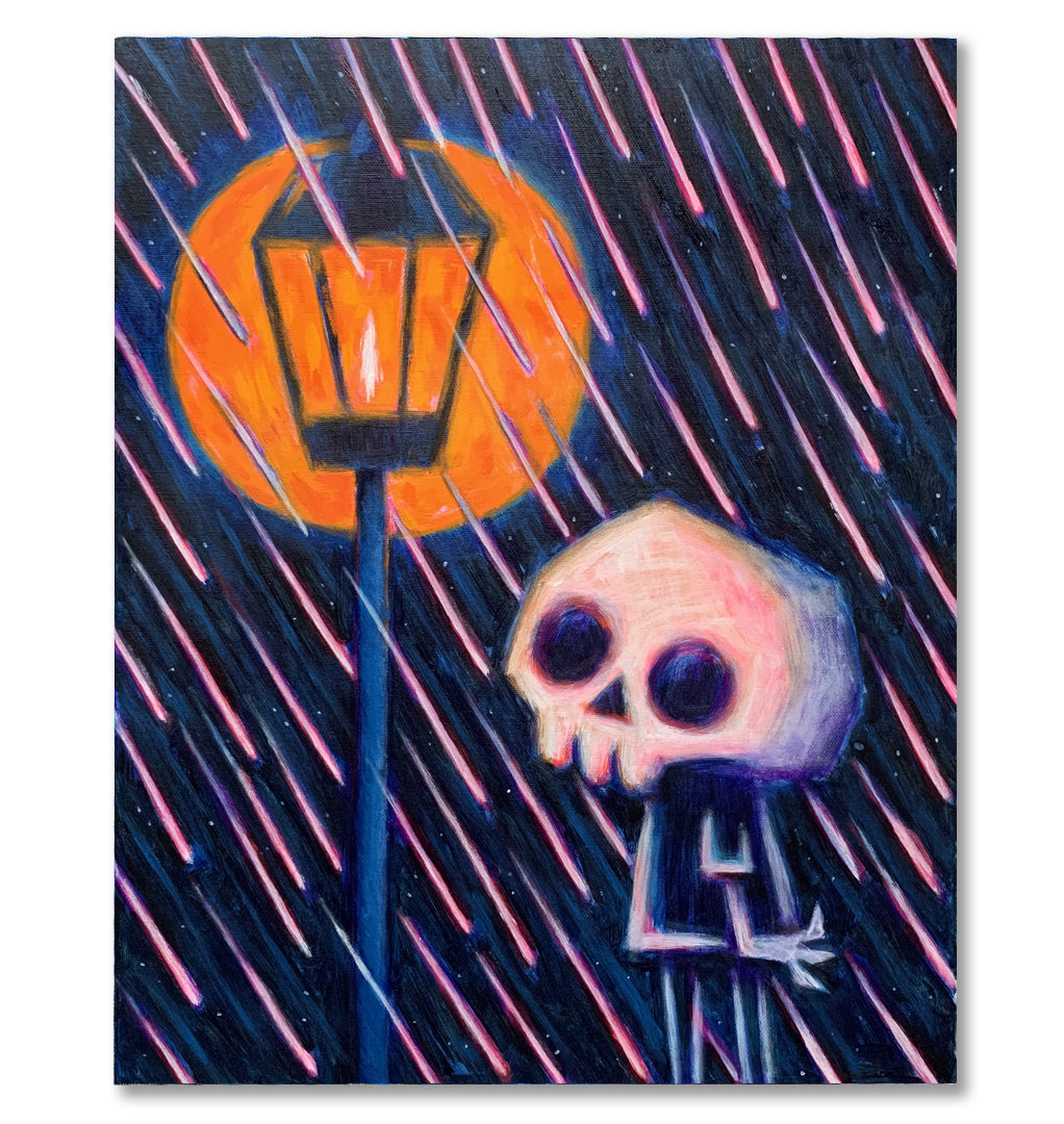 Night Light 40x50cm Painted Canvas