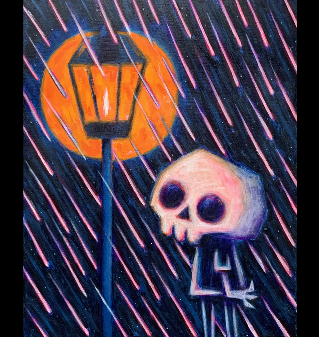 Night Light 40x50cm Painted Canvas