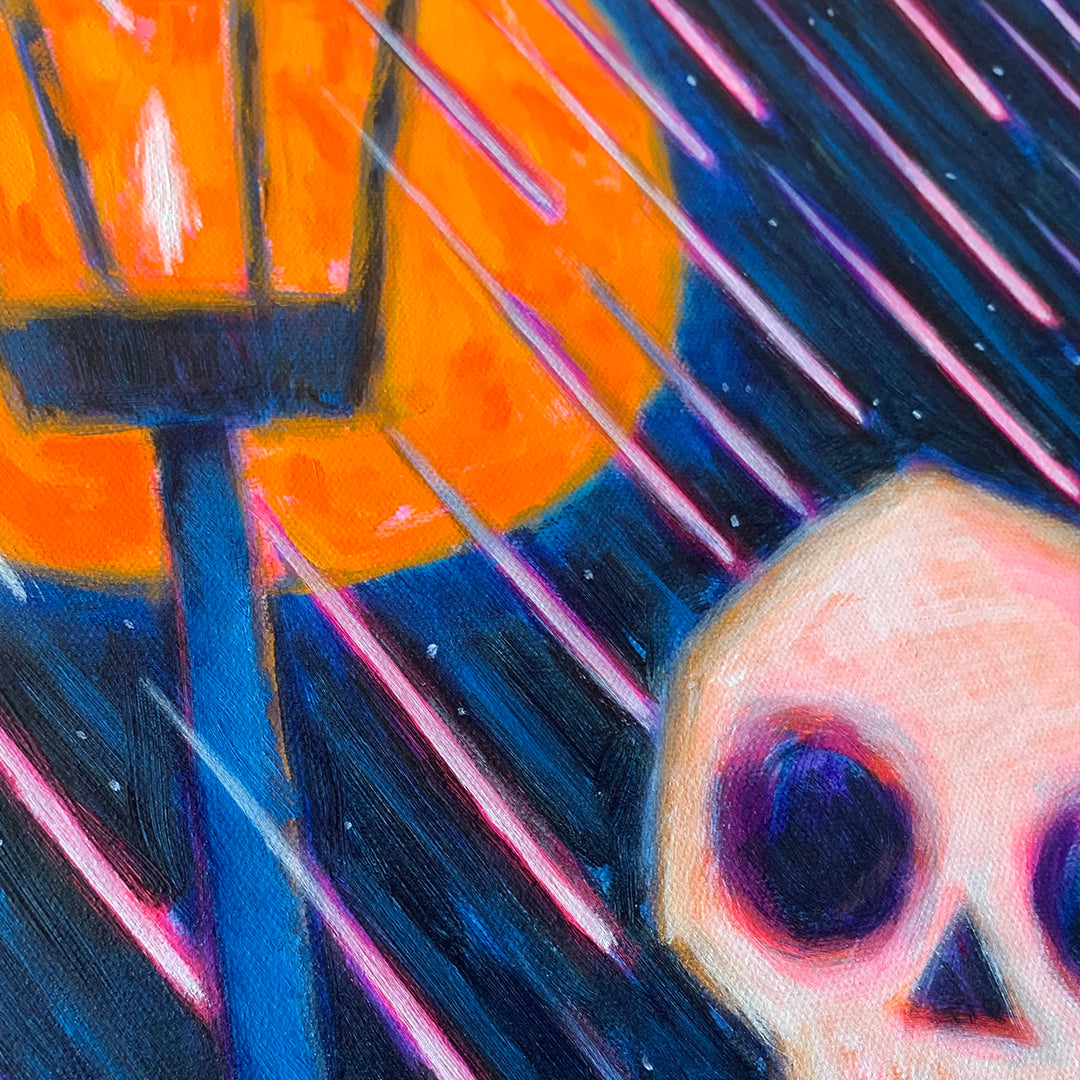 Night Light 40x50cm Painted Canvas