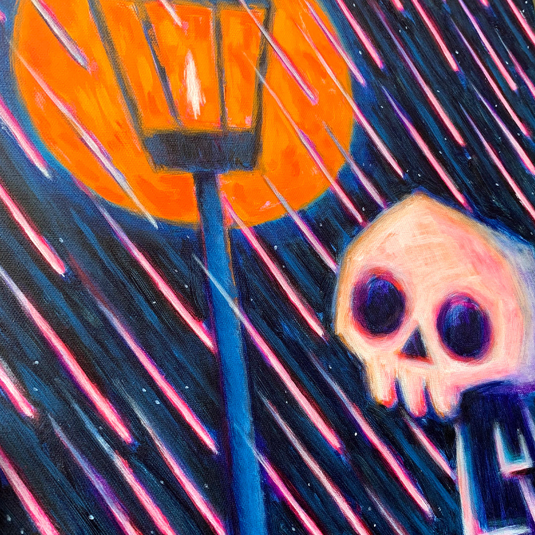 Night Light 40x50cm Painted Canvas