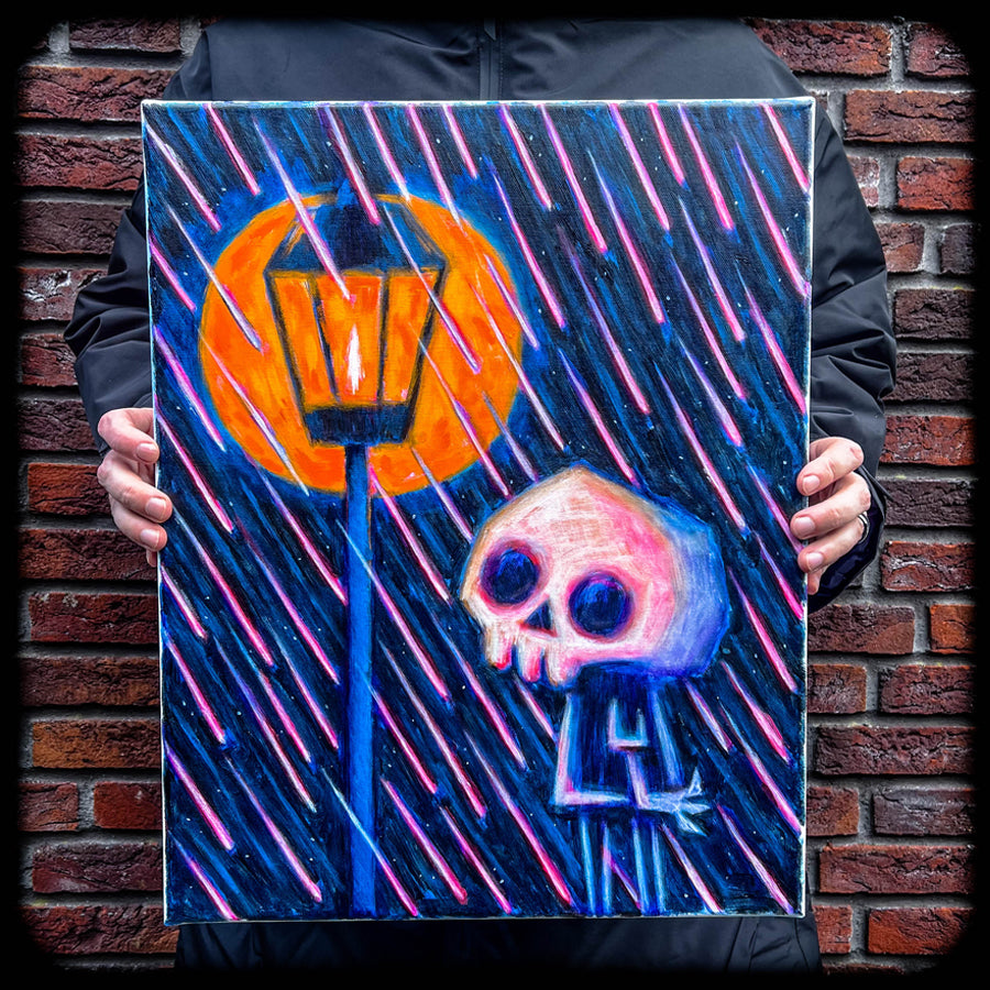 Night Light 40x50cm Painted Canvas