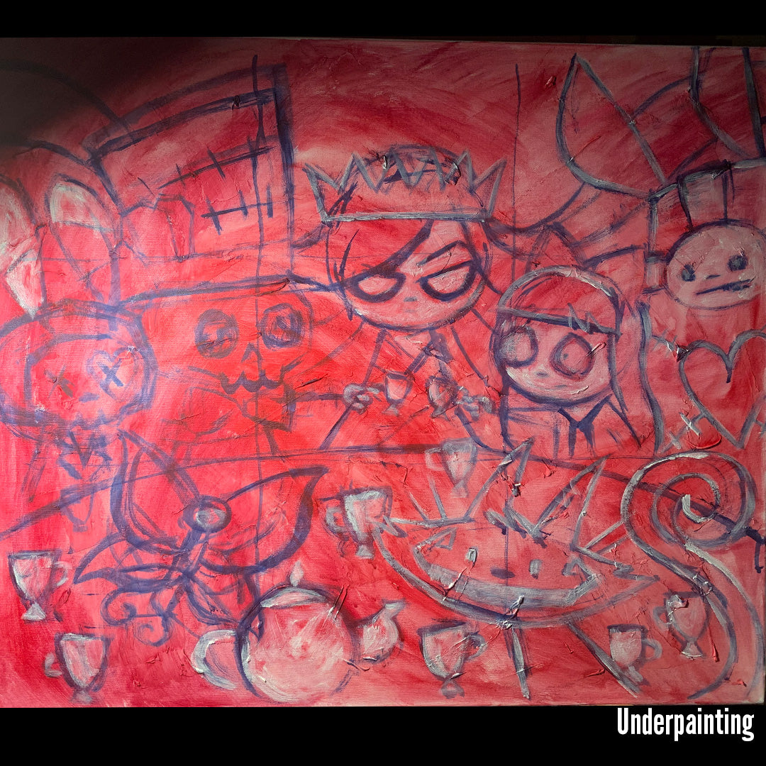 Tea Party 60x70cm Painted Canvas