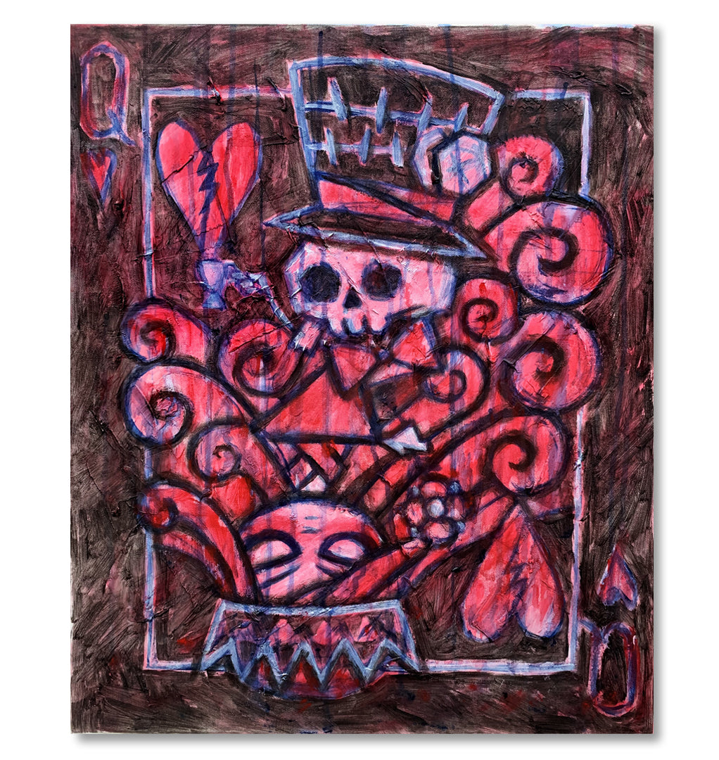 The Queen and the Mad Hatter 50x60cm Painted Canvas