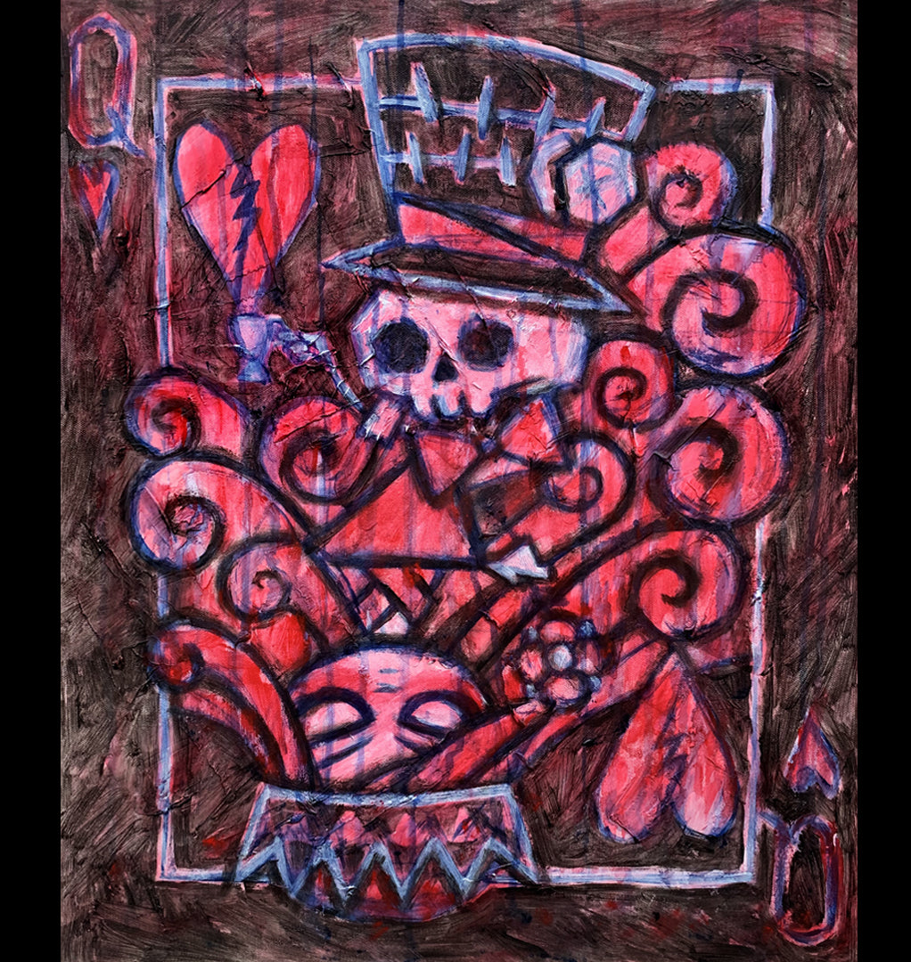 The Queen and the Mad Hatter 50x60cm Painted Canvas