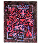 The Queen and the Mad Hatter 50x60cm Painted Canvas – gothic art by Akumu Ink, alt fashion art from Akumu Ink Clothing