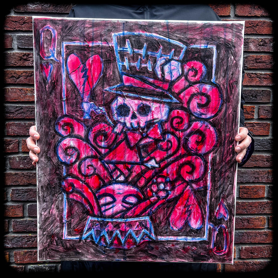 The Queen and the Mad Hatter 50x60cm Painted Canvas