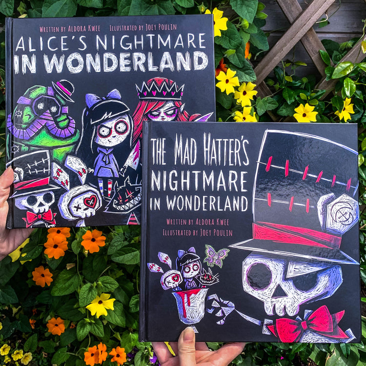 Wonderland Book Bundle – gothic book bundle by Akumu Ink, alt fashion art from Akumu Ink Clothing