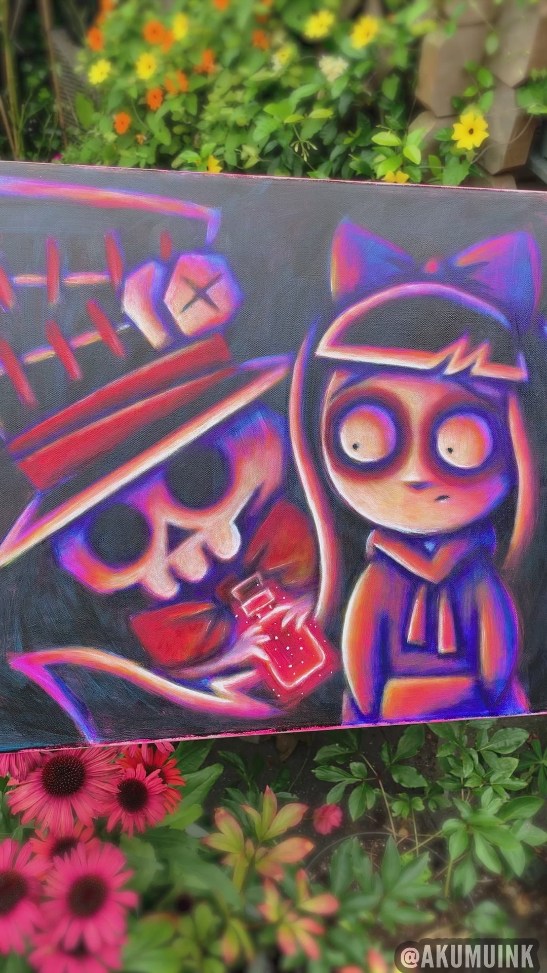 The Hatter's Secret 40x50cm Painted Canvas